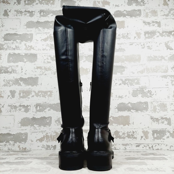 Black Knee-High Women's Boots - Picture 6 of 11